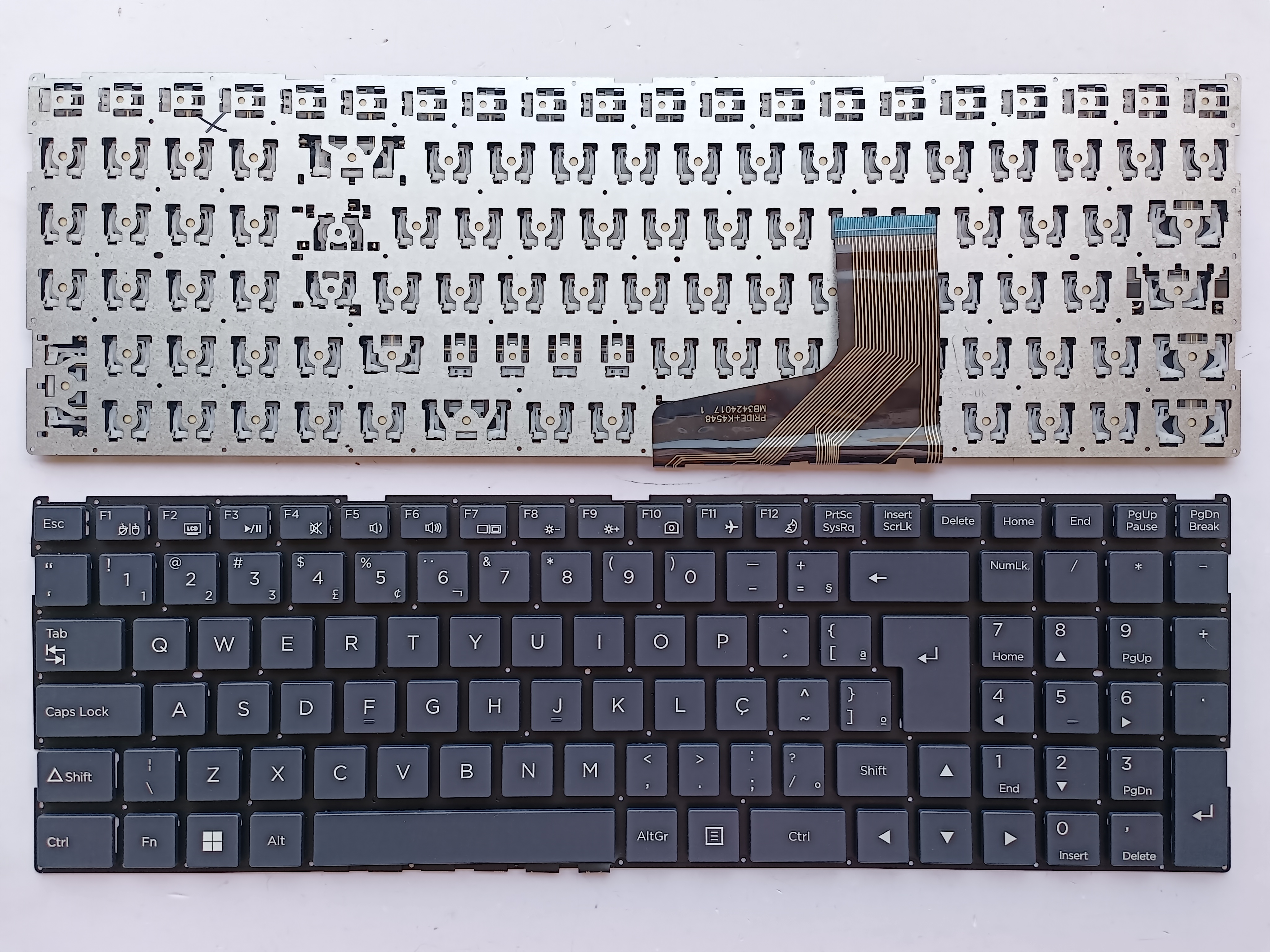 Picture of New Replacement Laptop Keyboard For N/A 220503-B1501/MB3424017 White function keys BLACK BR Layout